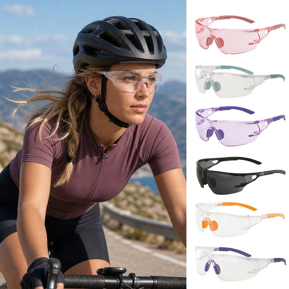 Cycling To Work - Transparent Colorful Safety Glasses Unisex Anti-Fog