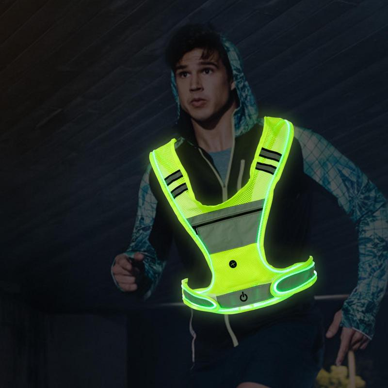 Night Running LED Reflective v - đánh giá và giá Reflective Vest Cycling
