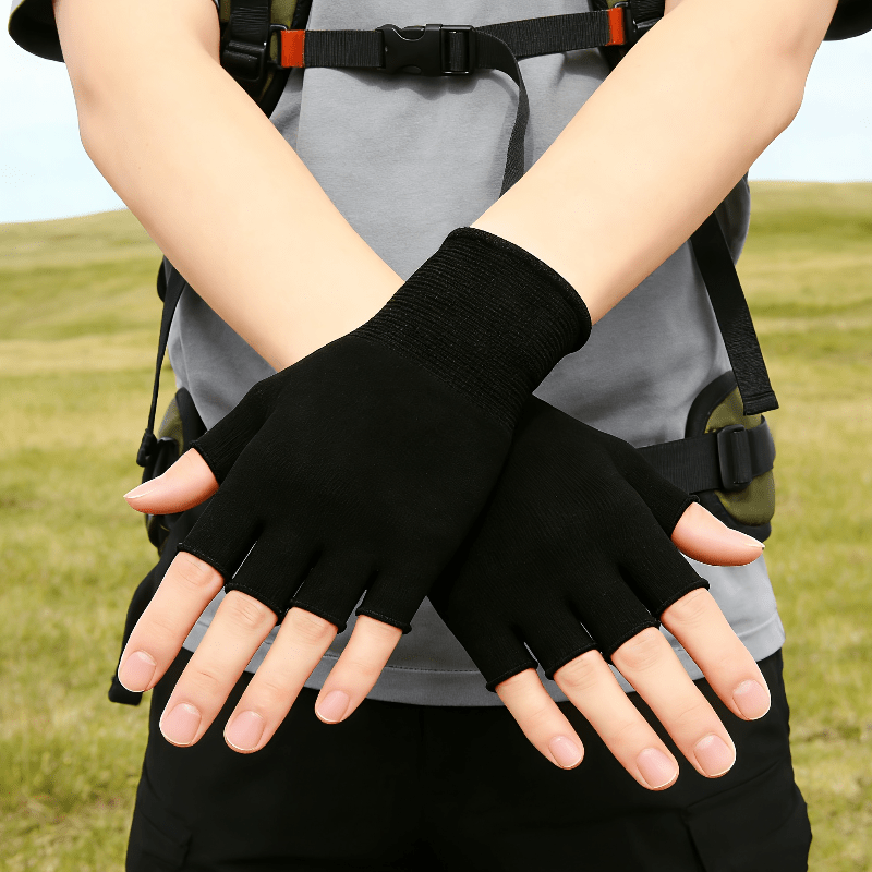 Black Knit Half Finger Gloves, - đánh giá và giá Cycling To Work